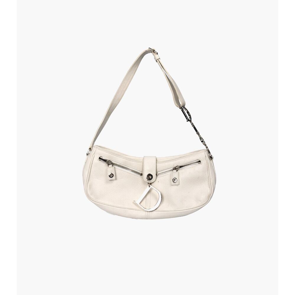 DIOR White D-ring Shoulder Bag D A-A31792